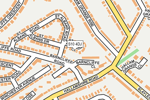 S10 4DJ map - OS OpenMap – Local (Ordnance Survey)