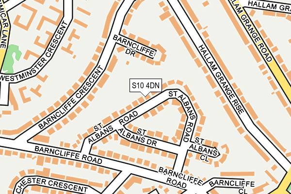 S10 4DN map - OS OpenMap – Local (Ordnance Survey)