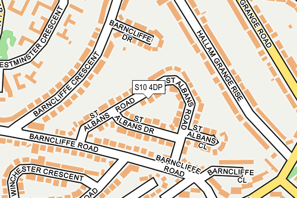 S10 4DP map - OS OpenMap – Local (Ordnance Survey)