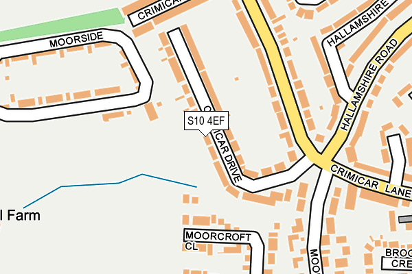 S10 4EF map - OS OpenMap – Local (Ordnance Survey)