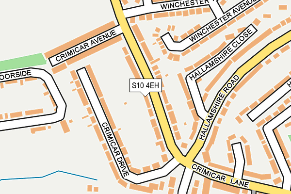 S10 4EH map - OS OpenMap – Local (Ordnance Survey)