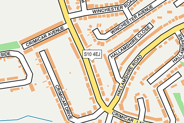 S10 4EJ map - OS OpenMap – Local (Ordnance Survey)
