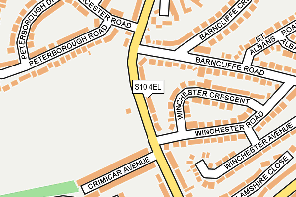 S10 4EL map - OS OpenMap – Local (Ordnance Survey)