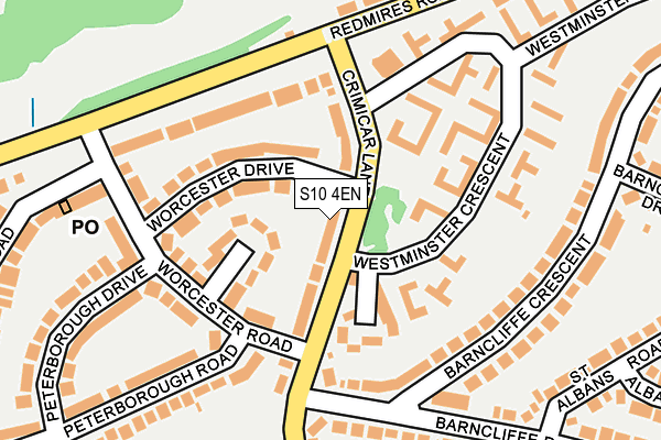 S10 4EN map - OS OpenMap – Local (Ordnance Survey)
