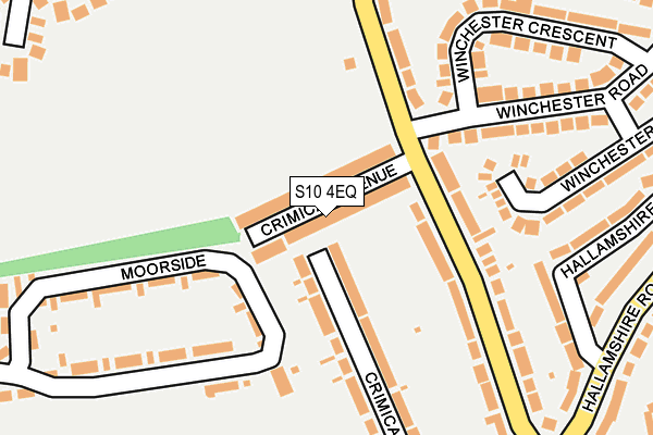 S10 4EQ map - OS OpenMap – Local (Ordnance Survey)