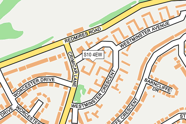 S10 4EW map - OS OpenMap – Local (Ordnance Survey)