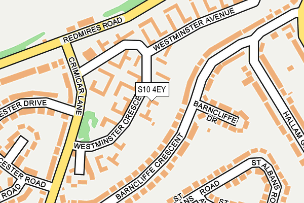 S10 4EY map - OS OpenMap – Local (Ordnance Survey)