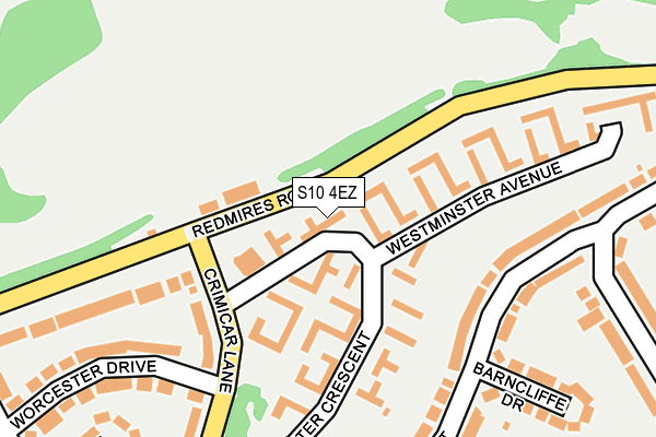 S10 4EZ map - OS OpenMap – Local (Ordnance Survey)