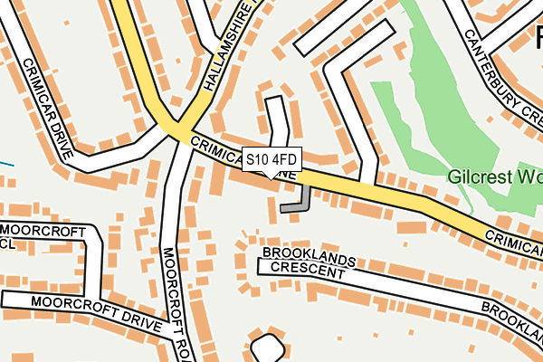 S10 4FD map - OS OpenMap – Local (Ordnance Survey)