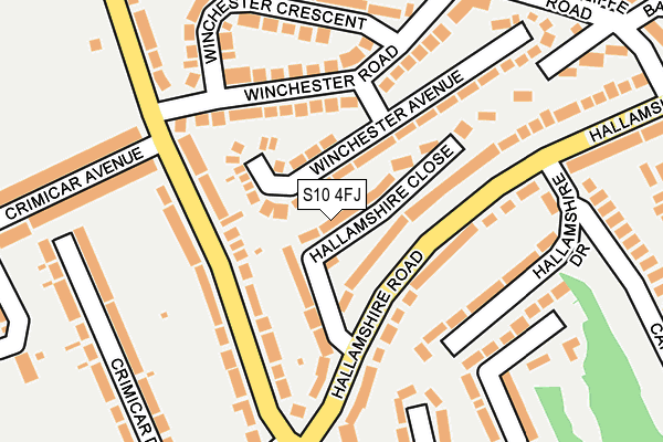 S10 4FJ map - OS OpenMap – Local (Ordnance Survey)