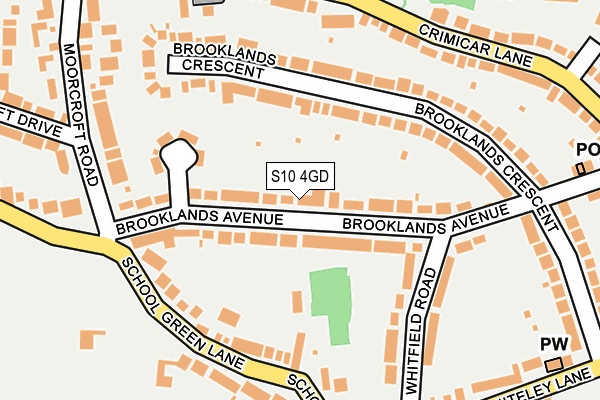 S10 4GD map - OS OpenMap – Local (Ordnance Survey)