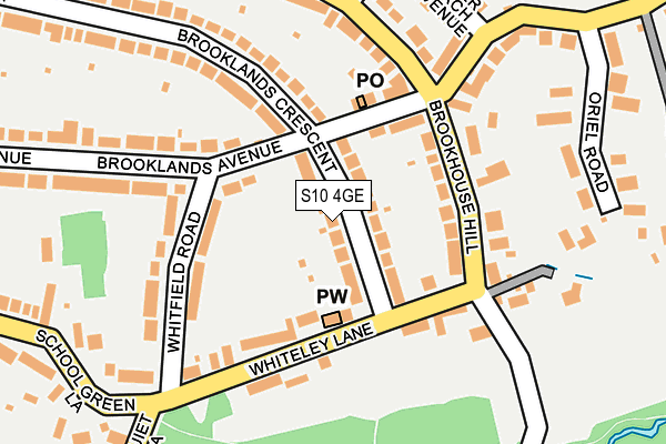 S10 4GE map - OS OpenMap – Local (Ordnance Survey)