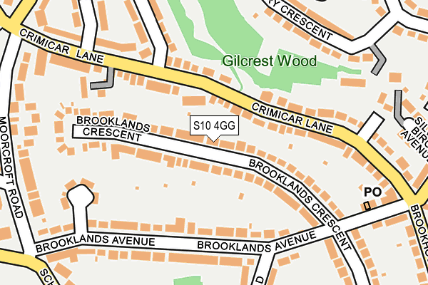 S10 4GG map - OS OpenMap – Local (Ordnance Survey)