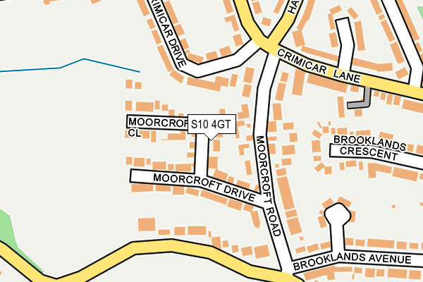 S10 4GT map - OS OpenMap – Local (Ordnance Survey)