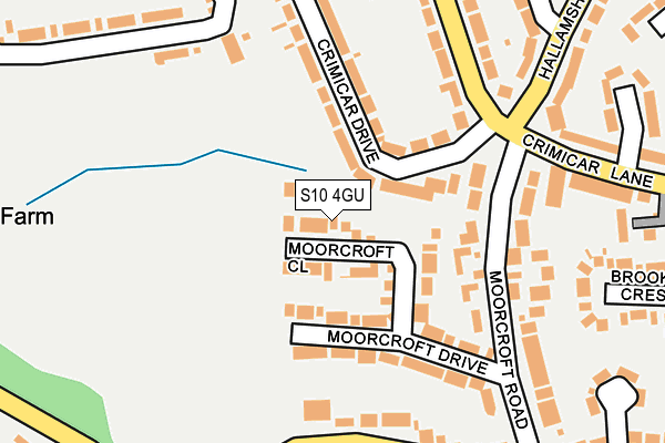 S10 4GU map - OS OpenMap – Local (Ordnance Survey)