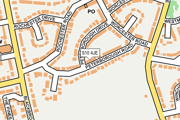 S10 4JE map - OS OpenMap – Local (Ordnance Survey)