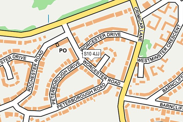S10 4JJ map - OS OpenMap – Local (Ordnance Survey)