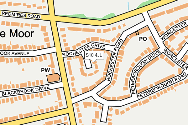 S10 4JL map - OS OpenMap – Local (Ordnance Survey)