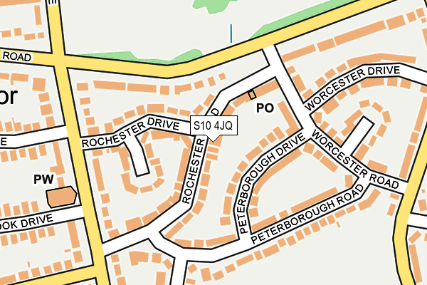 S10 4JQ map - OS OpenMap – Local (Ordnance Survey)