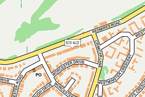 S10 4LD map - OS OpenMap – Local (Ordnance Survey)