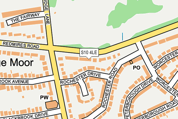 S10 4LE map - OS OpenMap – Local (Ordnance Survey)