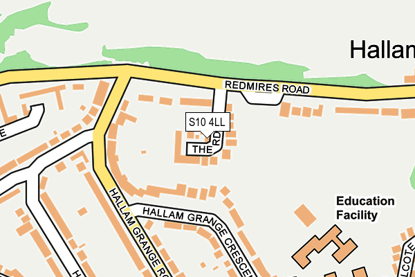 S10 4LL map - OS OpenMap – Local (Ordnance Survey)