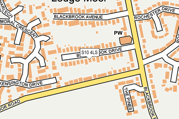 S10 4LS map - OS OpenMap – Local (Ordnance Survey)
