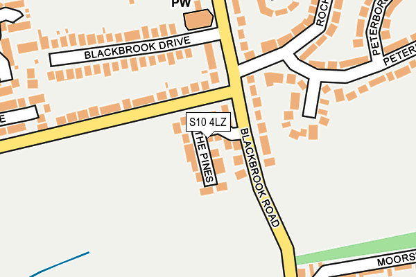 S10 4LZ map - OS OpenMap – Local (Ordnance Survey)