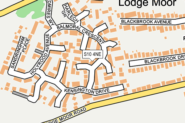 S10 4NE map - OS OpenMap – Local (Ordnance Survey)