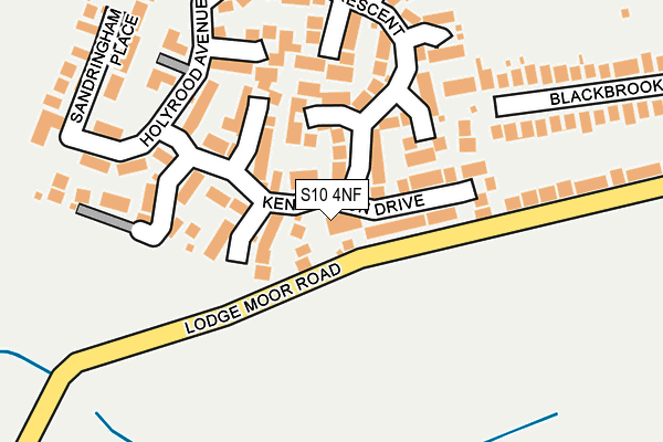 S10 4NF map - OS OpenMap – Local (Ordnance Survey)