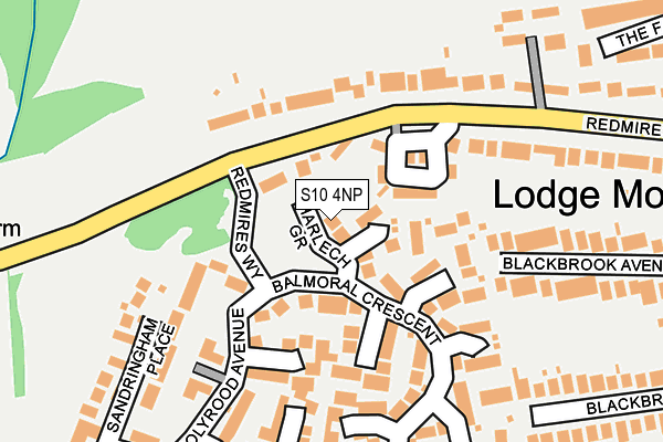 S10 4NP map - OS OpenMap – Local (Ordnance Survey)