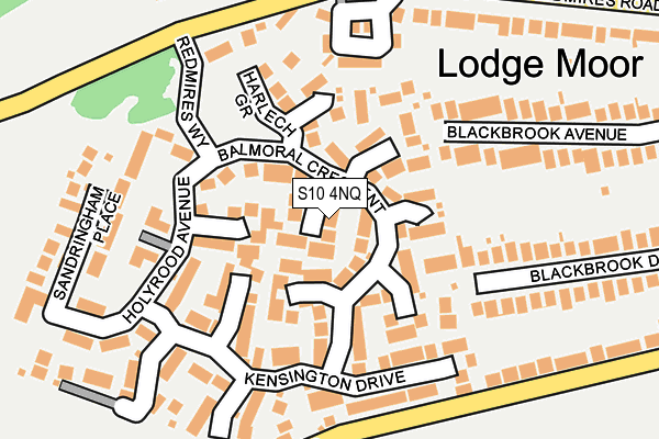 S10 4NQ map - OS OpenMap – Local (Ordnance Survey)