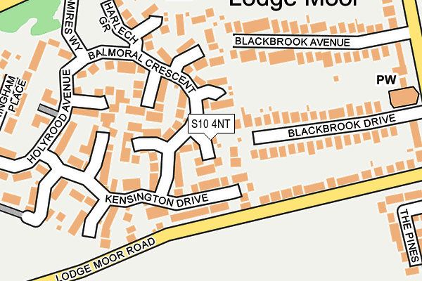 S10 4NT map - OS OpenMap – Local (Ordnance Survey)