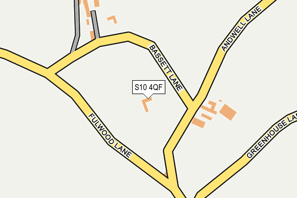 S10 4QF map - OS OpenMap – Local (Ordnance Survey)