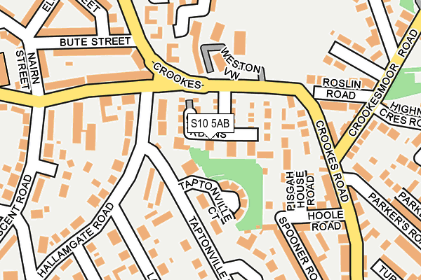 S10 5AB map - OS OpenMap – Local (Ordnance Survey)