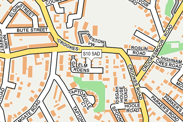 S10 5AD map - OS OpenMap – Local (Ordnance Survey)