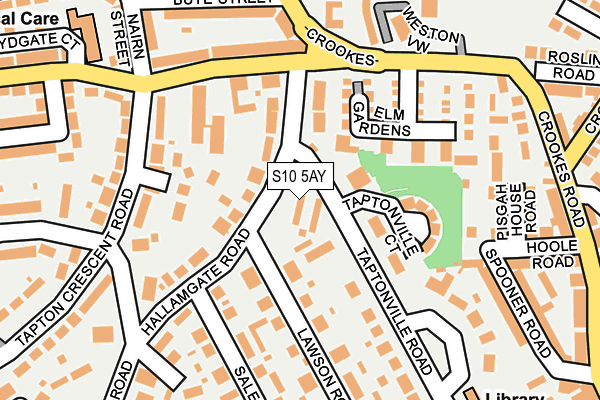 S10 5AY map - OS OpenMap – Local (Ordnance Survey)