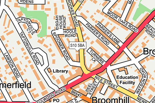 S10 5BA map - OS OpenMap – Local (Ordnance Survey)