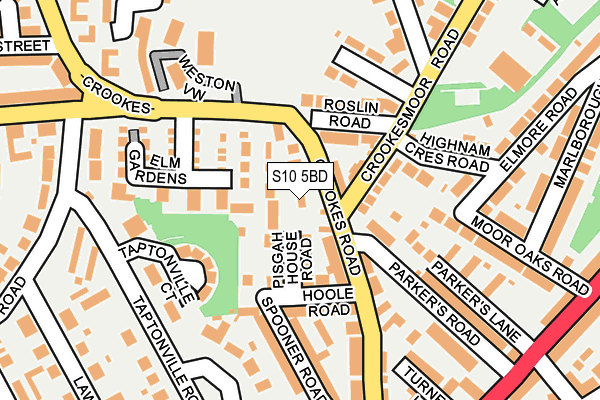 S10 5BD map - OS OpenMap – Local (Ordnance Survey)