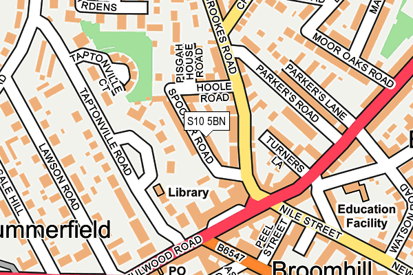 S10 5BN map - OS OpenMap – Local (Ordnance Survey)