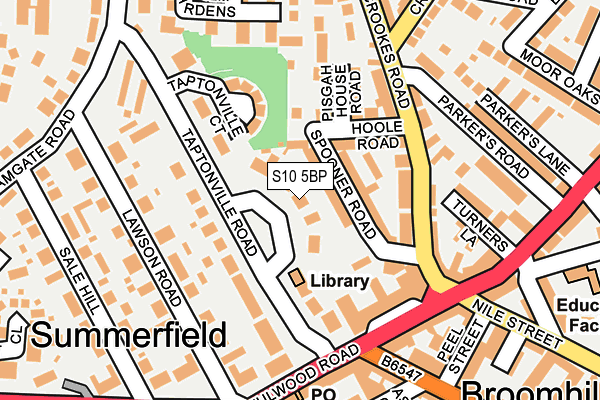 S10 5BP map - OS OpenMap – Local (Ordnance Survey)