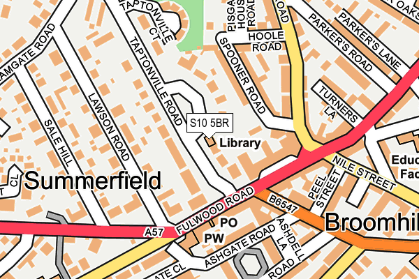 S10 5BR map - OS OpenMap – Local (Ordnance Survey)