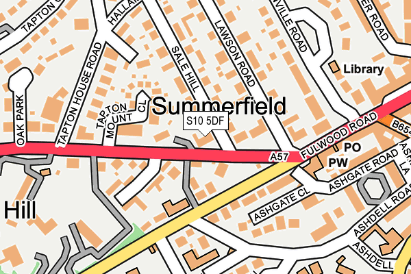 S10 5DF map - OS OpenMap – Local (Ordnance Survey)
