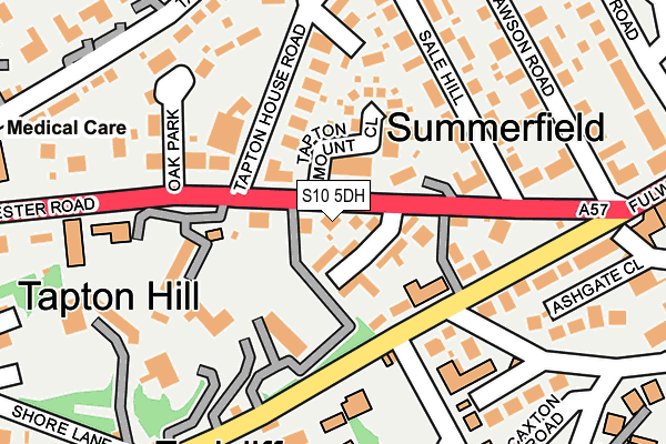 S10 5DH map - OS OpenMap – Local (Ordnance Survey)