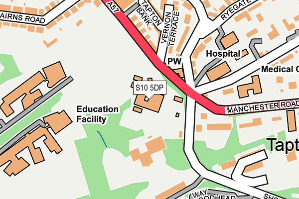 S10 5DP map - OS OpenMap – Local (Ordnance Survey)