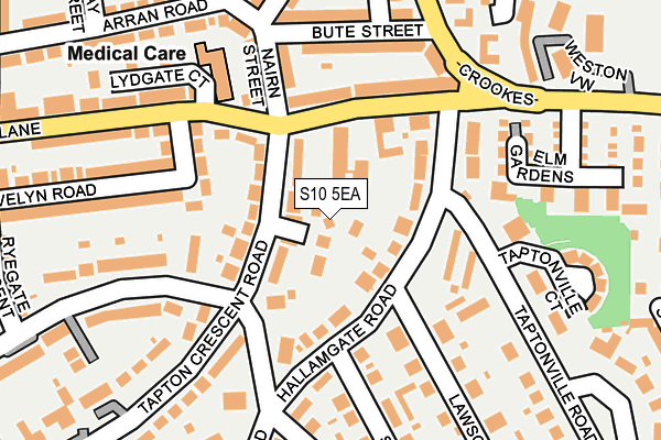 S10 5EA map - OS OpenMap – Local (Ordnance Survey)