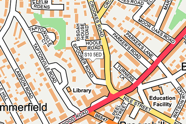 S10 5ED map - OS OpenMap – Local (Ordnance Survey)