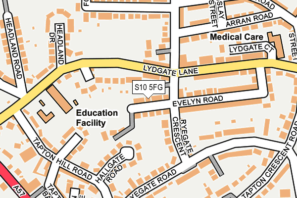 S10 5FG map - OS OpenMap – Local (Ordnance Survey)