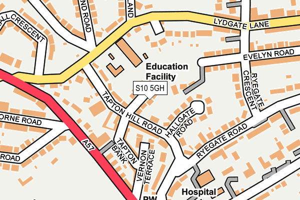 S10 5GH map - OS OpenMap – Local (Ordnance Survey)