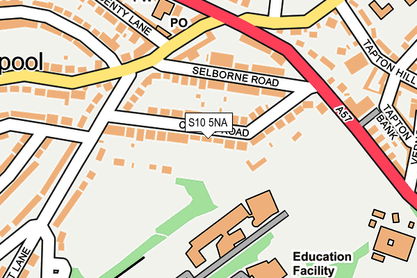 S10 5NA map - OS OpenMap – Local (Ordnance Survey)